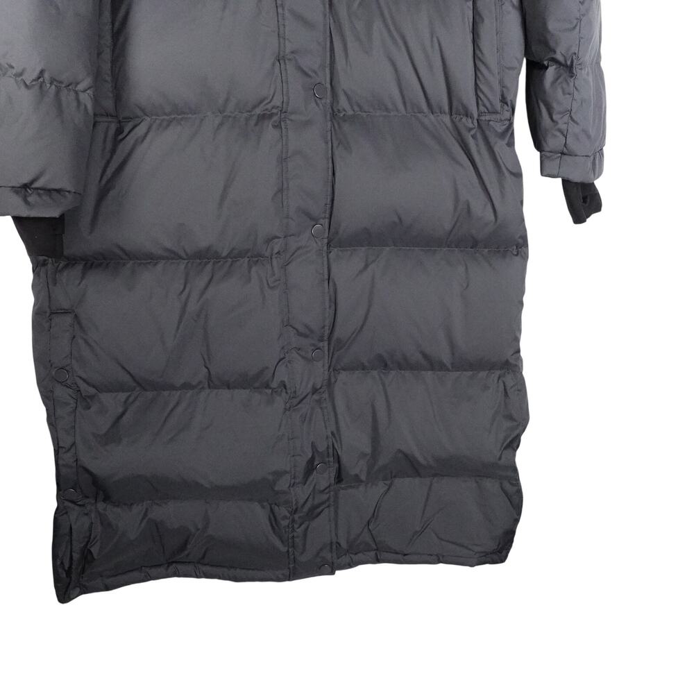 NWOT Quince Women's L Responsible Down Long Puffer Jacket Hooded Carbon Gray - Picture 4 of 9